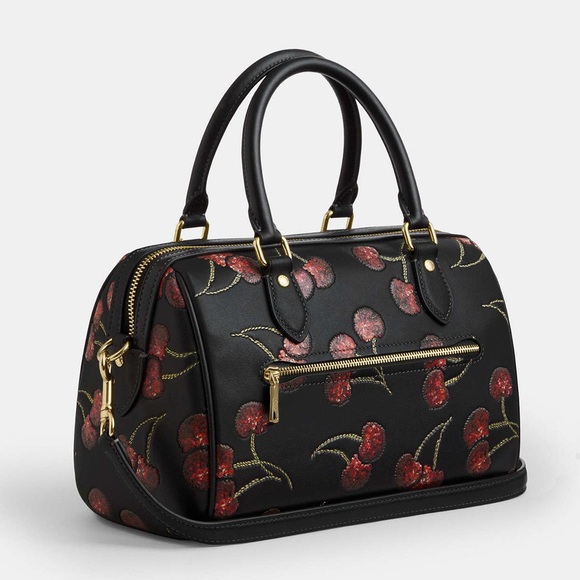 Coach Rowan Satchel Bag With Cherry Print $450 NWT - Picture 9 of 10